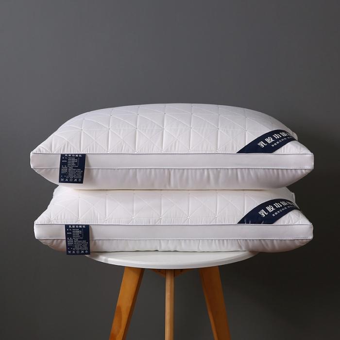 91家纺网 家纺一手货源 找家纺 全棉绗缝乳胶枕立体护颈枕芯羽丝绒助眠枕头定型家用保健功能枕