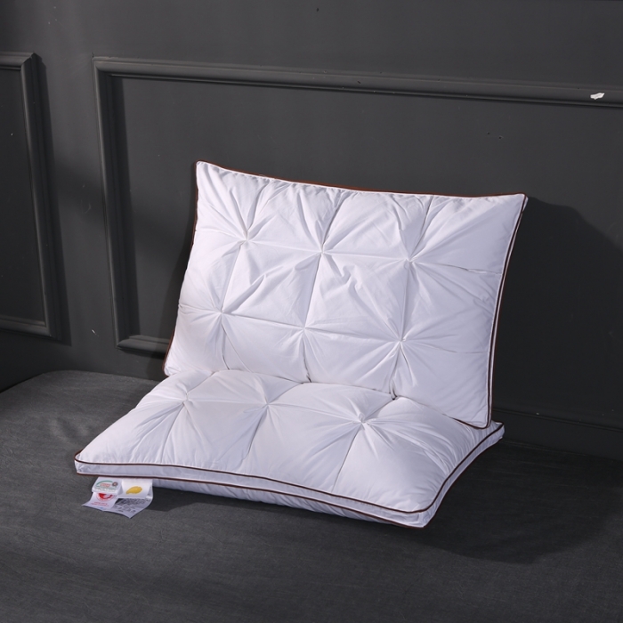 91家纺网 家纺一手货源 找家纺 羽仙子 爆款全棉羽绒枕 面包款白鹅绒 枕芯枕头 白色