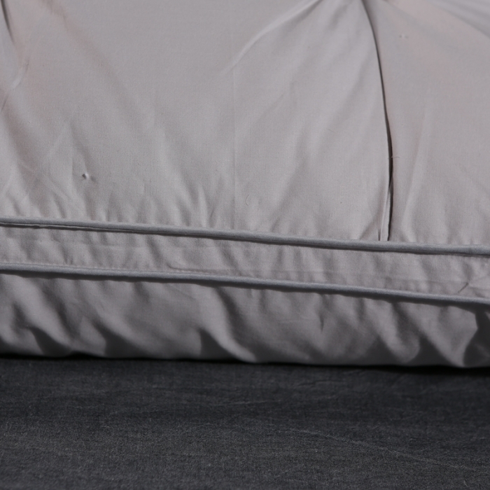 91家纺网 家纺一手货源 找家纺 羽仙子 爆款全棉羽绒枕 面包款白鹅绒 枕芯枕头 灰色