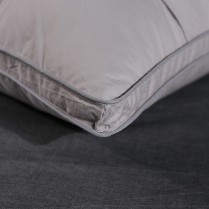 91家纺网 家纺一手货源 找家纺 羽仙子 爆款全棉羽绒枕 面包款白鹅绒 枕芯枕头 灰色