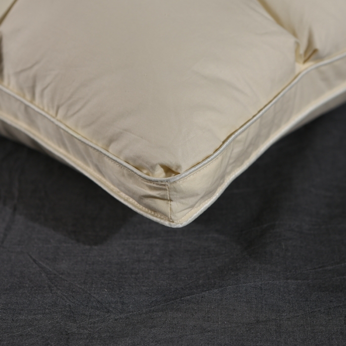 91家纺网 家纺一手货源 找家纺 羽仙子 爆款全棉羽绒枕 面包款白鹅绒 枕芯枕头 黄色