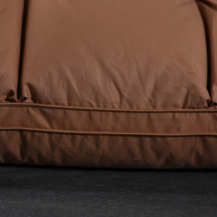 91家纺网 家纺一手货源 找家纺 羽仙子 爆款全棉羽绒枕 面包款白鹅绒 枕芯枕头 咖色