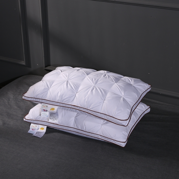 91家纺网 家纺一手货源 找家纺 羽仙子爆款全棉纽花羽绒枕 鹅绒枕芯 枕头枕套
