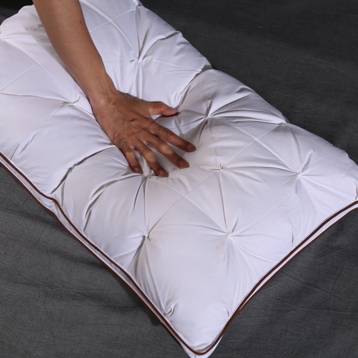 91家纺网 家纺一手货源 找家纺 羽仙子爆款全棉纽花羽绒枕 鹅绒枕芯 枕头枕套