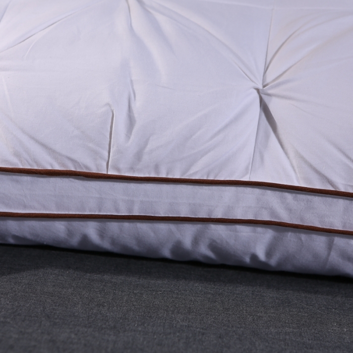 91家纺网 家纺一手货源 找家纺 羽仙子爆款全棉纽花羽绒枕 鹅绒枕芯 枕头枕套 白色