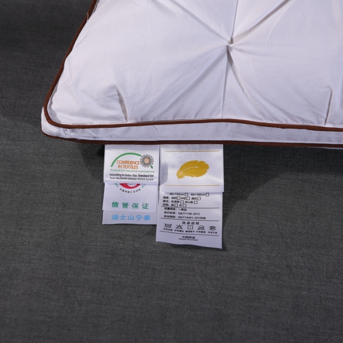 91家纺网 家纺一手货源 找家纺 羽仙子爆款全棉纽花羽绒枕 鹅绒枕芯 枕头枕套 白色