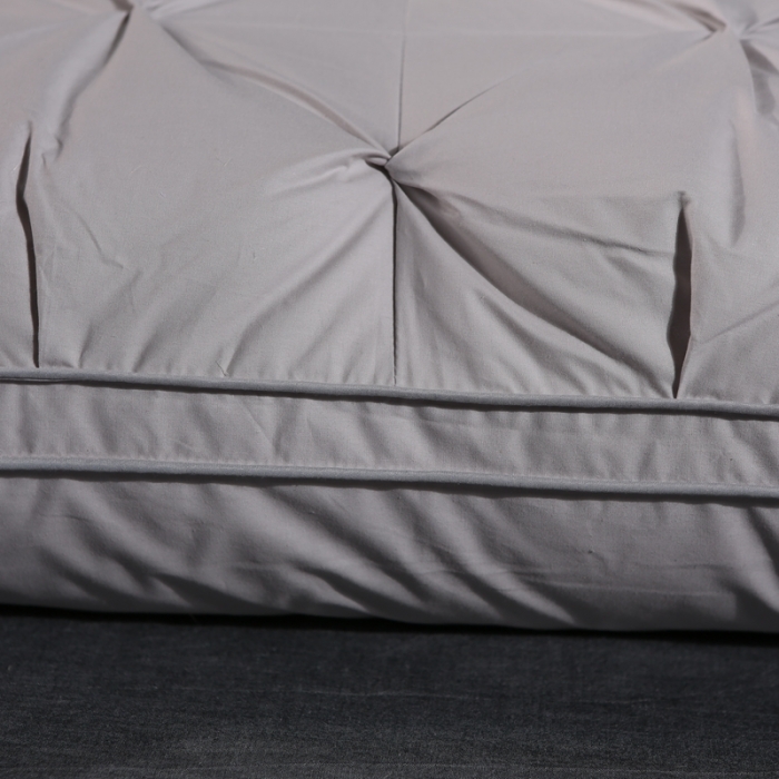 91家纺网 家纺一手货源 找家纺 羽仙子爆款全棉纽花羽绒枕 鹅绒枕芯 枕头枕套 灰色