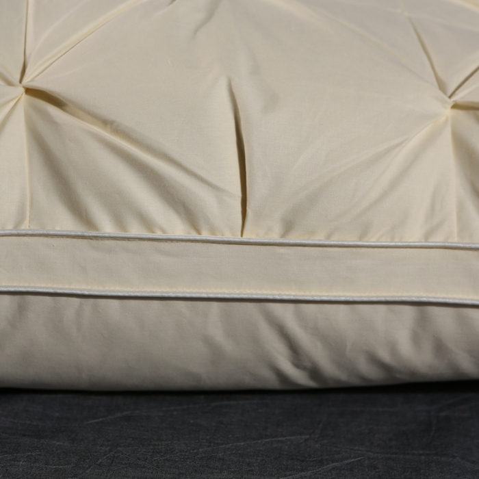 91家纺网 家纺一手货源 找家纺 羽仙子爆款全棉纽花羽绒枕 鹅绒枕芯 枕头枕套 黄色