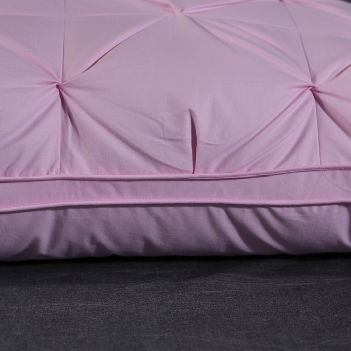 91家纺网 家纺一手货源 找家纺 羽仙子爆款全棉纽花羽绒枕 鹅绒枕芯 枕头枕套 粉色