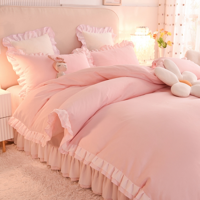 91家纺网 家纺一手货源 找家纺 （总）欧冠 2022新款公主风爱恋系列四件套