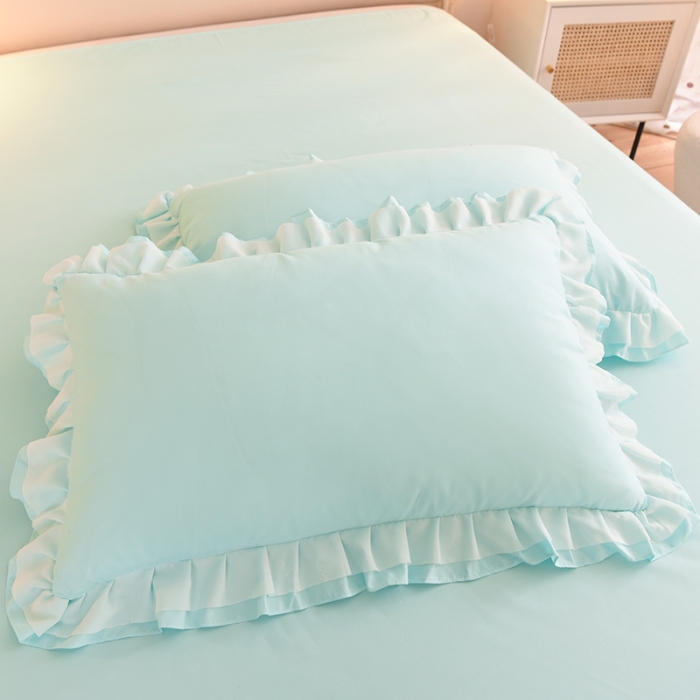 91家纺网 家纺一手货源 找家纺 欧冠 2022新款公主风爱恋系列四件套 爱恋-碧绿