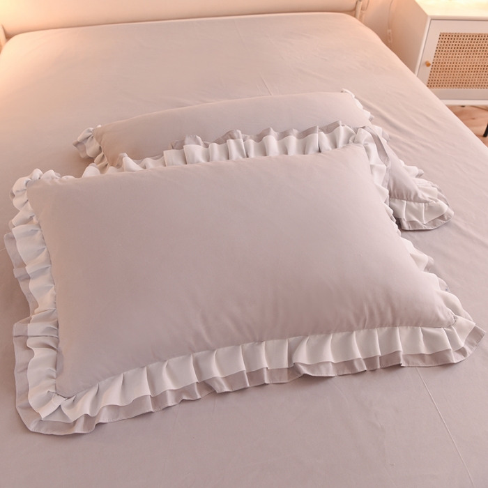 91家纺网 家纺一手货源 找家纺 欧冠 2022新款公主风爱恋系列四件套 爱恋-浅灰