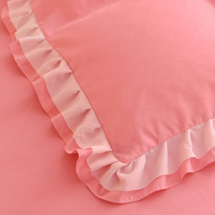 91家纺网 家纺一手货源 找家纺 欧冠 2022新款公主风爱恋系列四件套 爱恋-石榴红