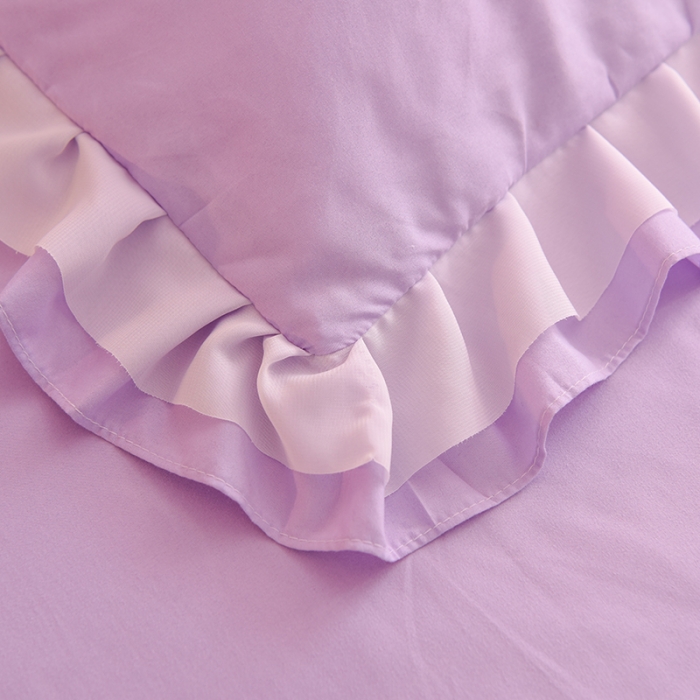 91家纺网 家纺一手货源 找家纺 欧冠 2022新款公主风爱恋系列四件套 爱恋-薰衣紫