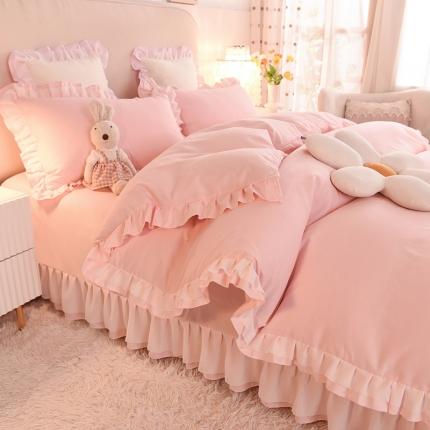 欧冠 2022新款公主风爱恋系列四件套 爱恋-玉色