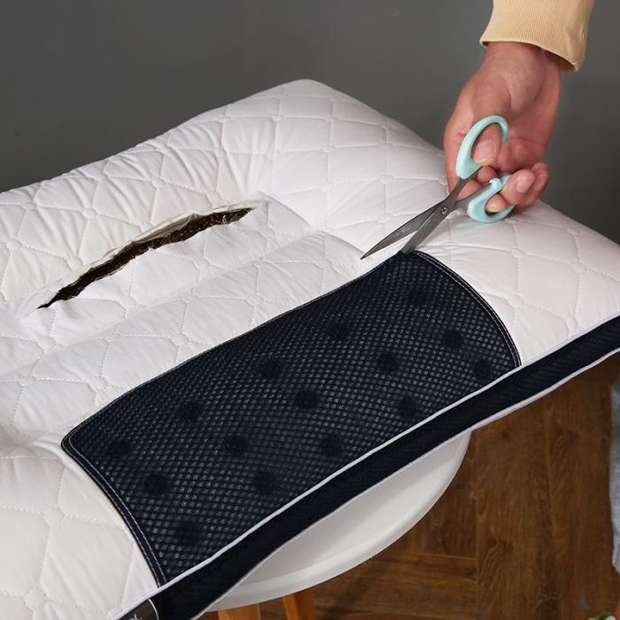 91家纺网 家纺一手货源 找家纺 全棉乳胶决明子枕芯花草磁石护颈枕睡眠透气枕头单人定型枕硬枕