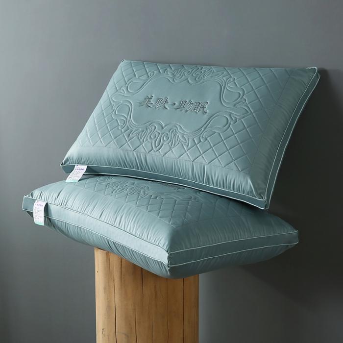 91家纺网 家纺一手货源 找家纺 真丝绗缝热熔棉可水洗枕芯护颈整张棉安睡高回弹成人助眠单人枕头