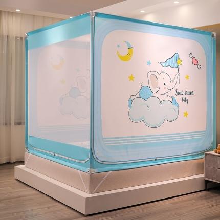 91家纺网 家纺一手货源 找家纺 迪凡保罗 2022新款大版数码印花坐床蚊帐5844 星空之恋