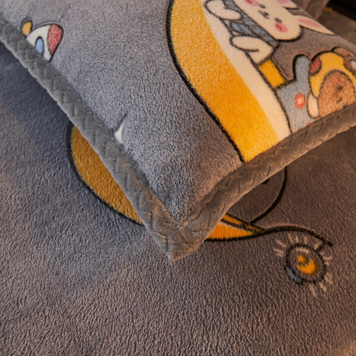 91家纺网 家纺一手货源 找家纺 喜居 2021新款雪花绒单枕套 太空之旅