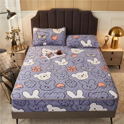 91家纺网 家纺一手货源 找家纺 （总）喜居 2021新款牛奶绒夹棉床笠