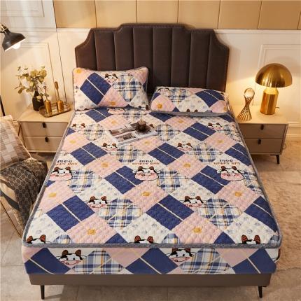 91家纺网 家纺一手货源 找家纺 （总）喜居 2021新款牛奶绒夹棉床笠