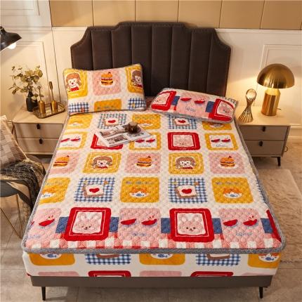 91家纺网 家纺一手货源 找家纺 （总）喜居 2021新款牛奶绒夹棉床笠