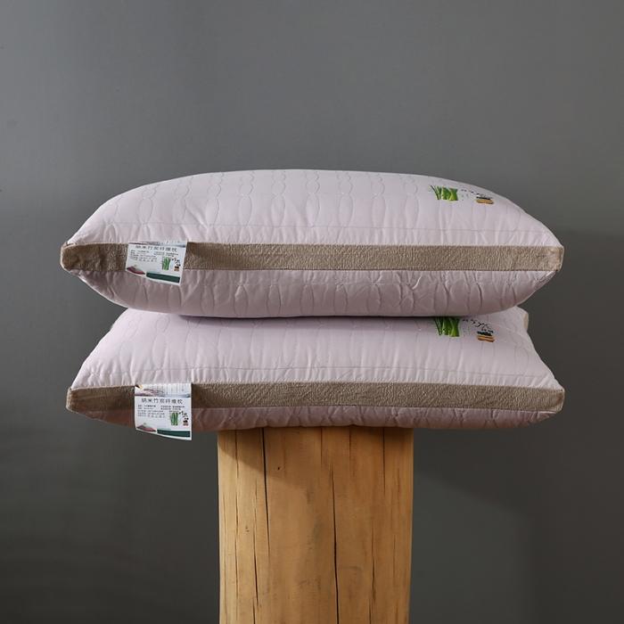 91家纺网 家纺一手货源 找家纺 纳米竹炭纤维热熔棉可水洗枕芯护颈整张棉安睡高回弹成人单人枕头