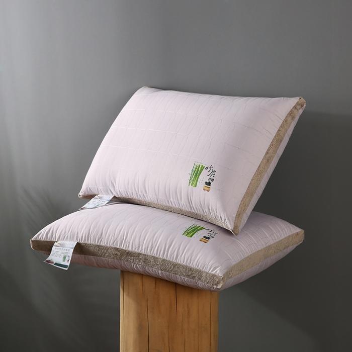 91家纺网 家纺一手货源 找家纺 纳米竹炭纤维热熔棉可水洗枕芯护颈整张棉安睡高回弹成人单人枕头