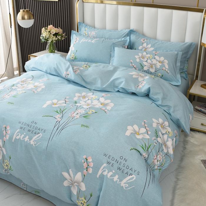 91家纺网 家纺一手货源 找家纺 （总）启优家纺12868全棉四件套床单款纯棉四件套