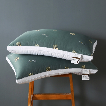 91家纺网 家纺一手货源 找家纺 全棉贡缎羽丝绒枕头可水洗助眠成人护颈单人枕芯助眠安睡软枕