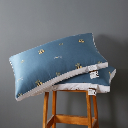 91家纺网 家纺一手货源 找家纺 全棉贡缎羽丝绒枕头可水洗助眠成人护颈单人枕芯助眠安睡软枕