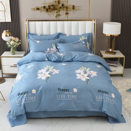 91家纺网 家纺一手货源 找家纺 （总）启优家纺12868全棉四件套床单款纯棉四件套