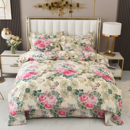 91家纺网 家纺一手货源 找家纺 （总）启优家纺12868全棉四件套床单款纯棉四件套