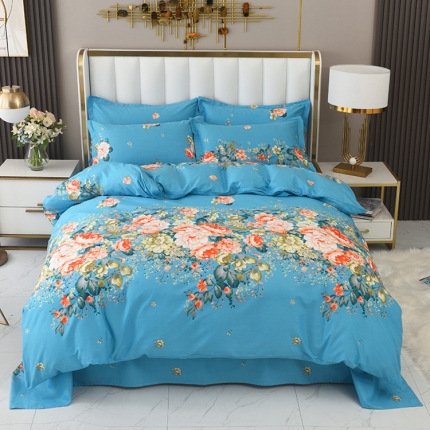 91家纺网 家纺一手货源 找家纺 （总）启优家纺12868全棉四件套床单款纯棉四件套