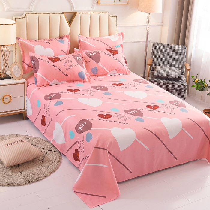 91家纺网 家纺一手货源 找家纺 爱诗诺2025新款植物羊绒四件套磨毛印花亲肤四件套 微微心动