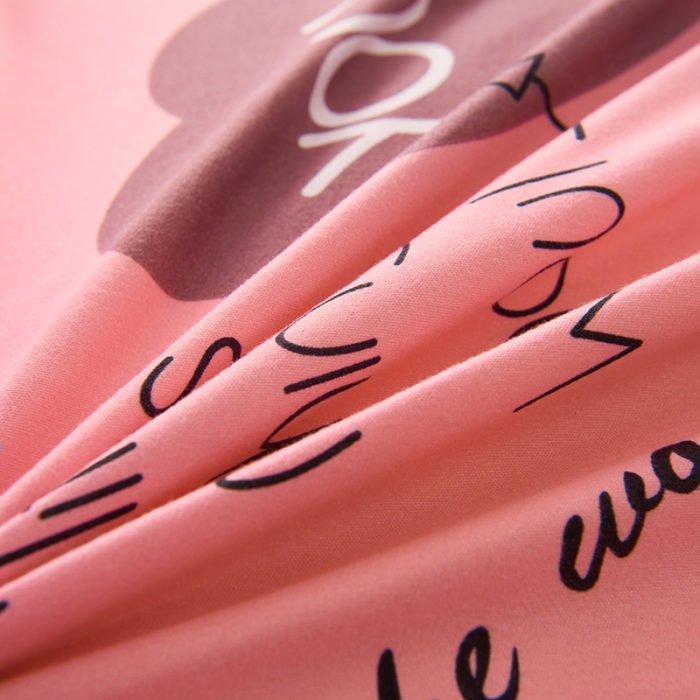 91家纺网 家纺一手货源 找家纺 爱诗诺2025新款植物羊绒四件套磨毛印花亲肤四件套 微微心动