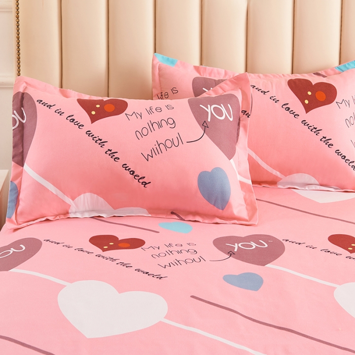 91家纺网 家纺一手货源 找家纺 爱诗诺2025新款植物羊绒四件套磨毛印花亲肤四件套 微微心动