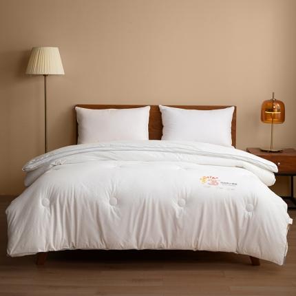 91家纺网 家纺一手货源 找家纺 薇玛仕 2023直播爆款自热小黑被 白色