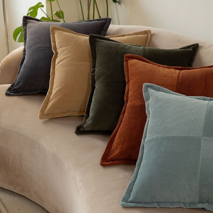 91家纺网 家纺一手货源 找家纺 （总）美茉家居 2021新款灯芯绒飞边抱枕