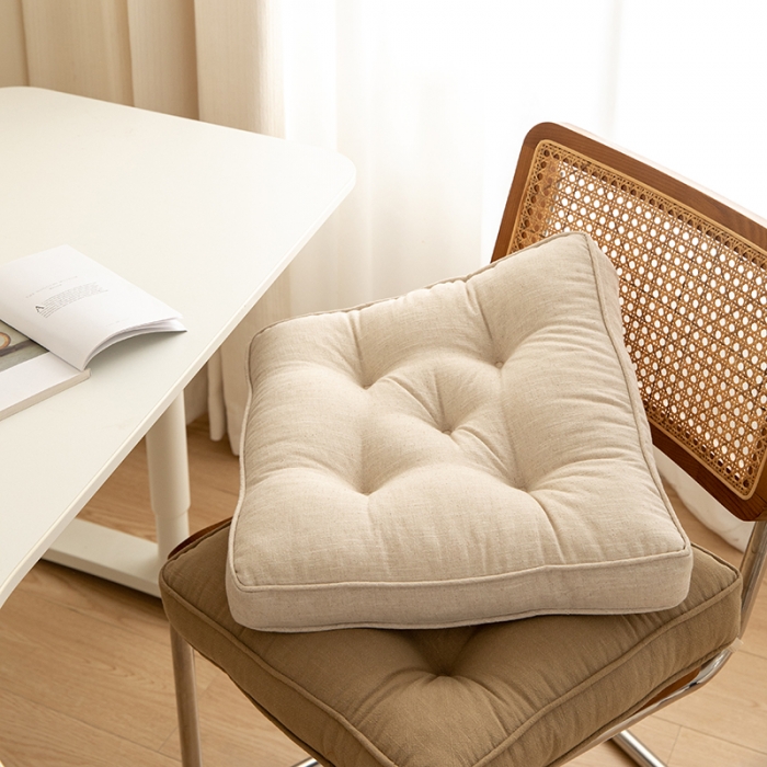 91家纺网 家纺一手货源 找家纺 （总）美茉家居 2021新款棉麻加厚方糖坐垫