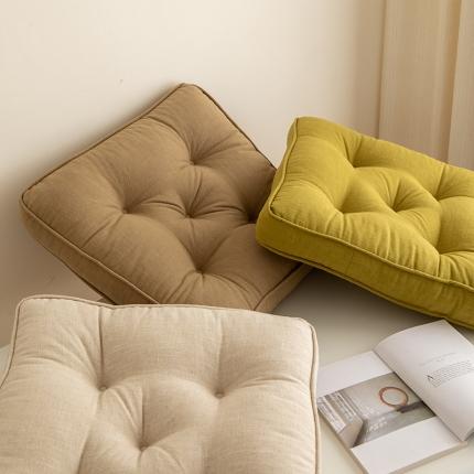 （总）美茉家居 2021新款棉麻加厚方糖坐垫