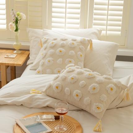 （总）美茉家居 2021新款雪尼尔簇绒绣小花抱枕