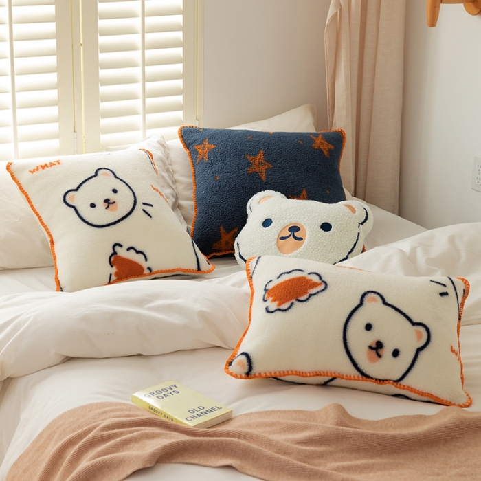 91家纺网 家纺一手货源 找家纺 （总）美茉家居 2021新款羊羔绒印花抱枕