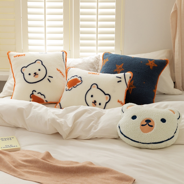 91家纺网 家纺一手货源 找家纺 （总）美茉家居 2021新款羊羔绒印花抱枕