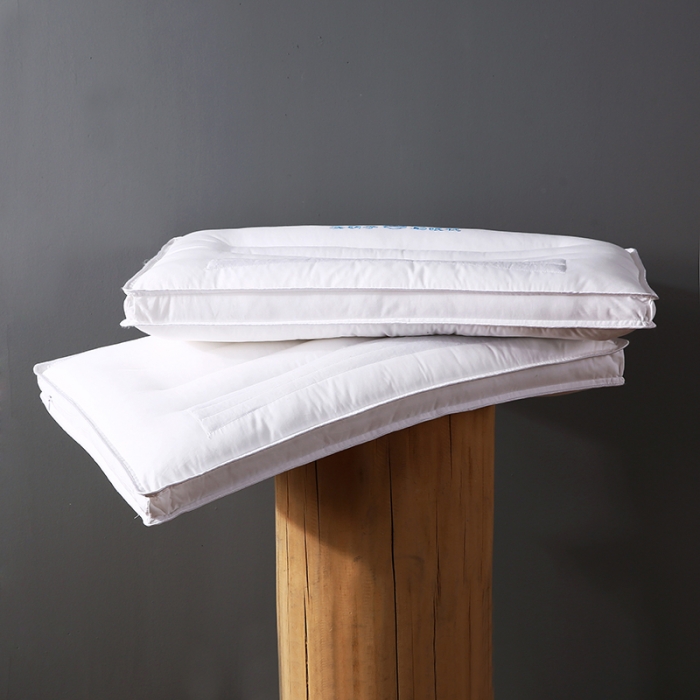 91家纺网 家纺一手货源 找家纺 全棉刺绣决明子枕芯花草护颈枕睡眠透气枕头酒店单人定型硬枕