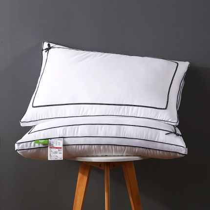 91家纺网 家纺一手货源 找家纺 轻奢 天丝刺绣蝴蝶结酒店枕芯可水洗护颈舒适枕头单人舒适软枕