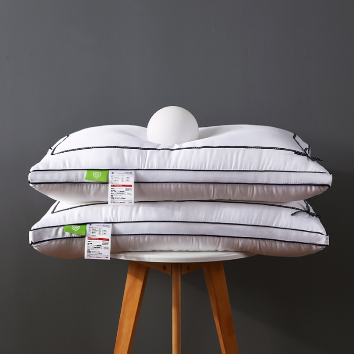 91家纺网 家纺一手货源 找家纺 轻奢 天丝刺绣蝴蝶结酒店枕芯可水洗护颈舒适枕头单人舒适软枕