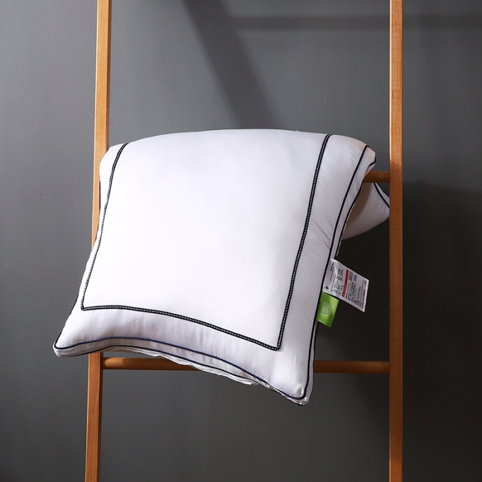 91家纺网 家纺一手货源 找家纺 轻奢 天丝刺绣蝴蝶结酒店枕芯可水洗护颈舒适枕头单人舒适软枕