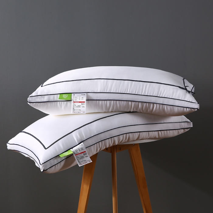 91家纺网 家纺一手货源 找家纺 轻奢 天丝刺绣蝴蝶结酒店枕芯可水洗护颈舒适枕头单人舒适软枕