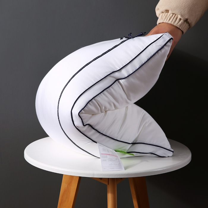 91家纺网 家纺一手货源 找家纺 轻奢 天丝刺绣蝴蝶结酒店枕芯可水洗护颈舒适枕头单人舒适软枕